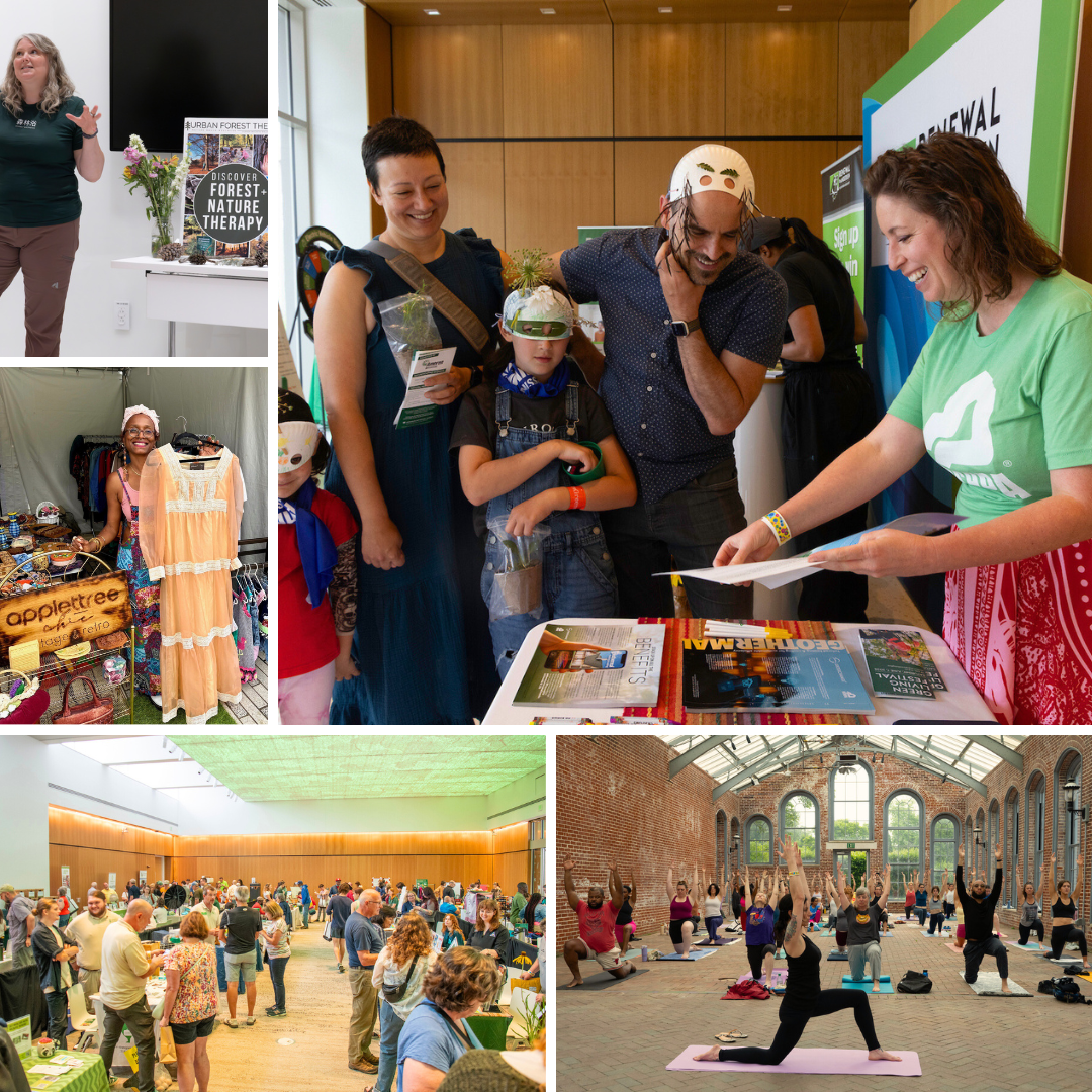 Mosaic of photos from past Green Living Festivals